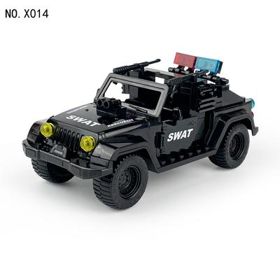 X014 Desert Storm Police Jeep Children's Building Blocks