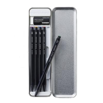KOKUYO Omezená sada mechanického pouzdra na tužky Sharp na plechovky, černá PS-PE100-L3