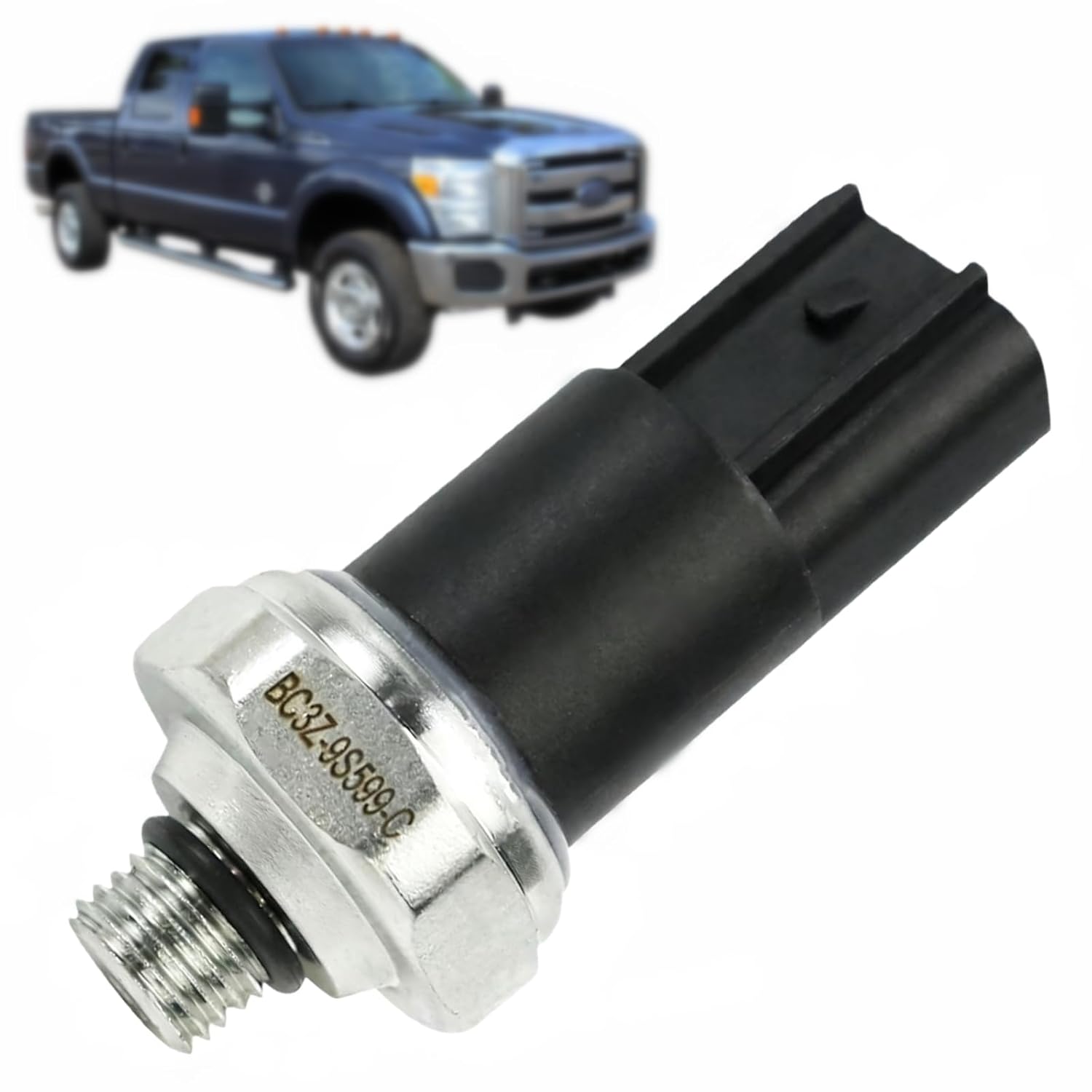 BC3Z-9S599-C Fuel Pressure Sensor,Replaces BC3Z-9S599B BC3Q-9S599-BA,Compatible with 11-16 Ford F250 F350 F450 F550 Super Duty 6.7L Diesel