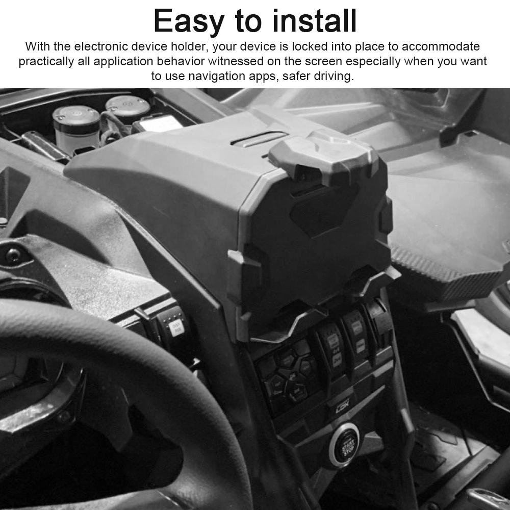 Easy Installation Electronic Tablets Device Holder Car Interior Storage Box Auto Internal