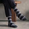 Moisture Management Work Socks Men's Retro Plaid Crew Socks Thickened Combed Cotton Thermal Pattern Breathable Anti-Odor Athletic Casual for Outdoor