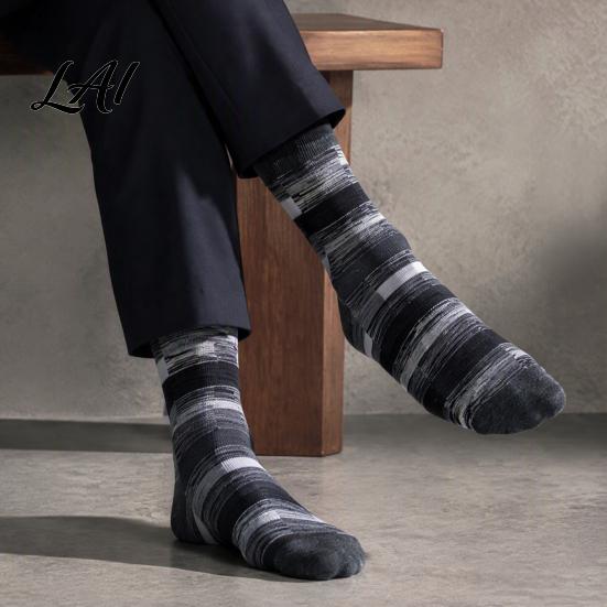 Moisture Management Work Socks Men's Retro Plaid Crew Socks Thickened Combed Cotton Thermal Pattern Breathable Anti-Odor Athletic Casual for Outdoor
