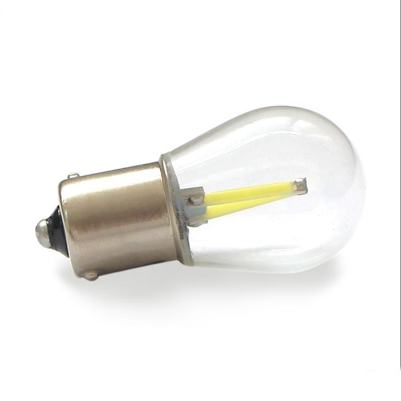 1156 BA15S 1157 BAY15D BAU15S Car LED 2 COB Filament Light Turn Signal Bulbs Tail Parking Reverse Lamp 12V DC White Yellow Bulbs 7