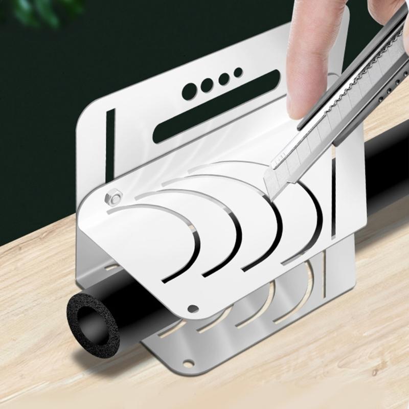 Foam Pipe Insulation Cutting Guide 45° Rubber Insulation Pipe Cutter Professional Foam Pipe Cutter Tool Adjustable