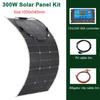 600W 300W Flexible Solar Panel With 60A Controller Kit Bendable Waterproof Monocrystalline Solar Cell for Camping Car RV Boat