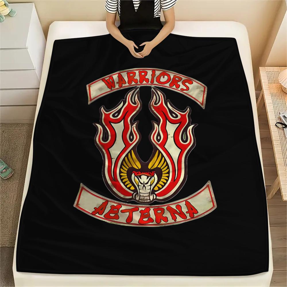 1PC The Warriors Print Flannel Blanket, High quality All Seasons, Home Decor, Warmth and Comfort, Perfect for Christmas Gifts