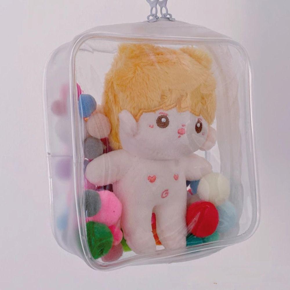 Thicken Doll Display Bag PVC Cosmetic Bag Portable Transparent Makeup Bag  Mini Bag Accessories
