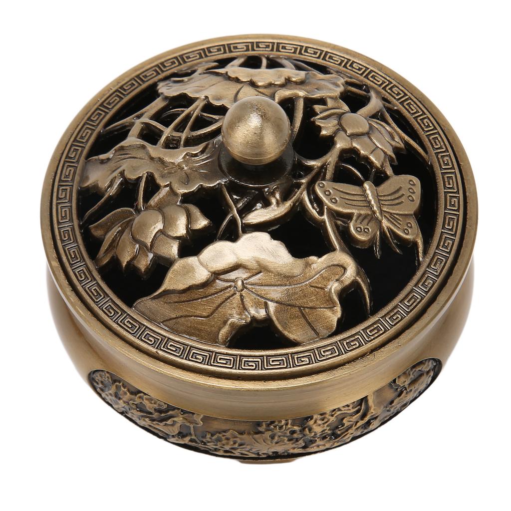 Metal Incense Burner Electroplated Zinc Alloy Incense Burner with Incense Stick Holder for Stick