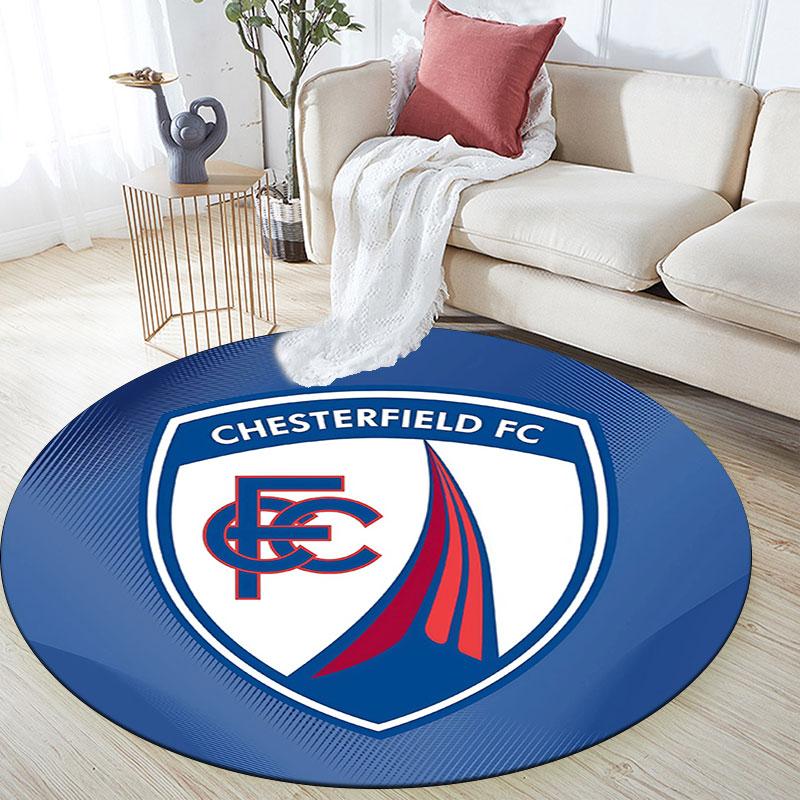 Chesterfield Football Club,Round Area Rug,Carpet Rug for Living Room Bedroom Sofa Playroom Decor,Non-slip Floor Mat