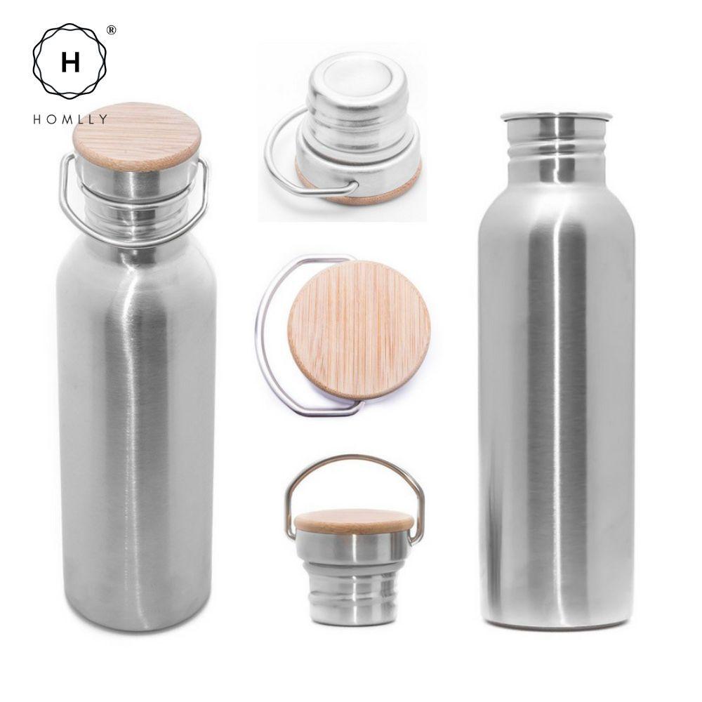 

HOMLLY Бутылка для воды из нержавеющей стали с деревянной крышкой Tonii (500мл) Water Bottle (500ml)