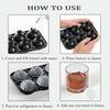 Ice Cube Mold Silicone Tray Easy Make Release Ice Ball Tools with Lid Funnel Perfect for Freezer Chilling Whiskey Parties Drinks