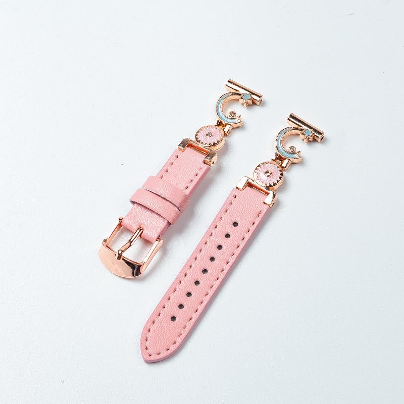 Premium Patchwork Leather Strap for Xiaomi Band 9 and Apple Watch Series 8/7/6 - Women's Edition