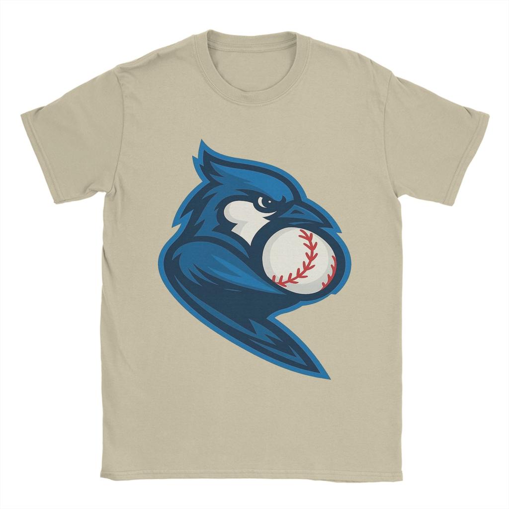 A BlueJaysBird Holding a Baseball TShirt for Unisex Fashion Pure Cotton Tees Crew Neck Short Sleeve T Shirt Printed Clothing