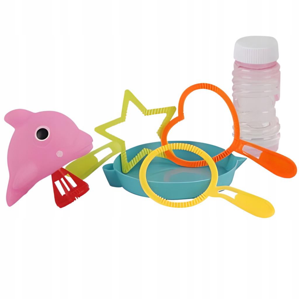 Soap Bubble Set 3 Rings Animal Liquid Soap Bubbles For Kids