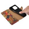 For iPhone 16 Pro Max Case Flower Printing Stand PU Leather Protective Phone Cover