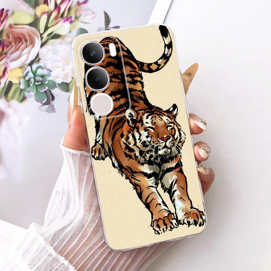 For Vivo Y19s Pro Cool Dragon Tiger Pattern Phone Case For Vivo Y19s Y 19S Pro V2419 Soft Silicone TPU Cases