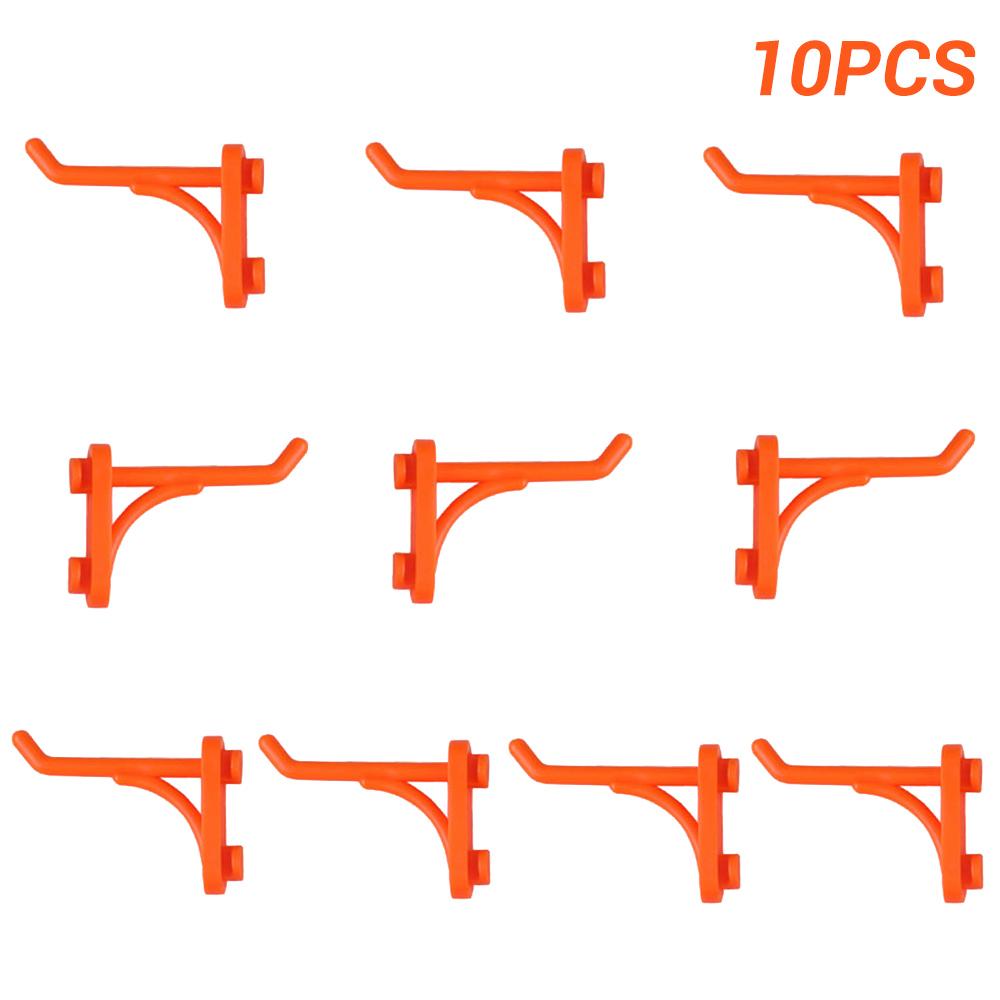 10PCS Hardware Tool Hook Wall-Mounted Hardware Tool Hanging Plate Tool Box Parts Garage Workshop Storage Rack Hanging Hole