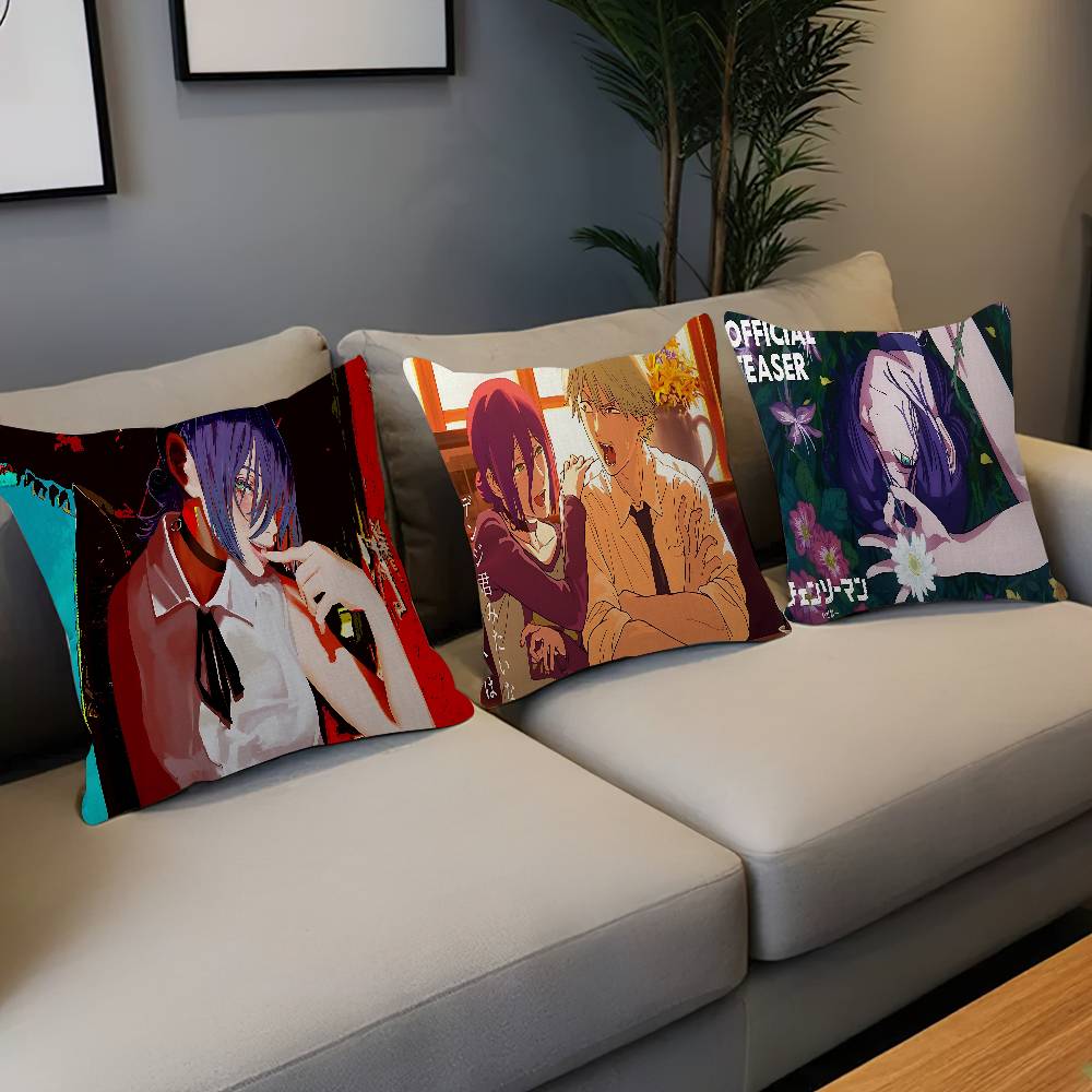 Chainsaw Man The Movie Reze Arc Personalized Pillow Cover Kids Bedroom Wild Party Decor Pillowcase Kid Birthday Shower Gift