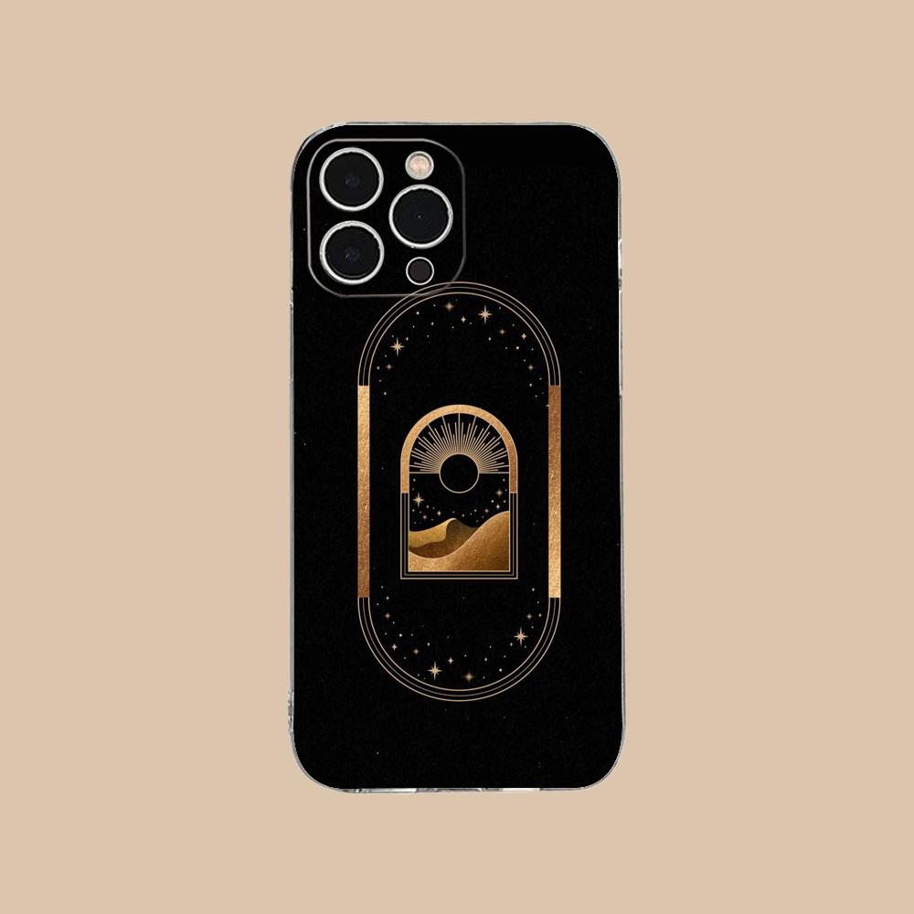 Sun Moon Mobile Cell Phone Case for iPhone 17 16 15 14 13 12 11 X XR XS Air Pro Max Plus Mini Clear Colorful Cover Cellphones