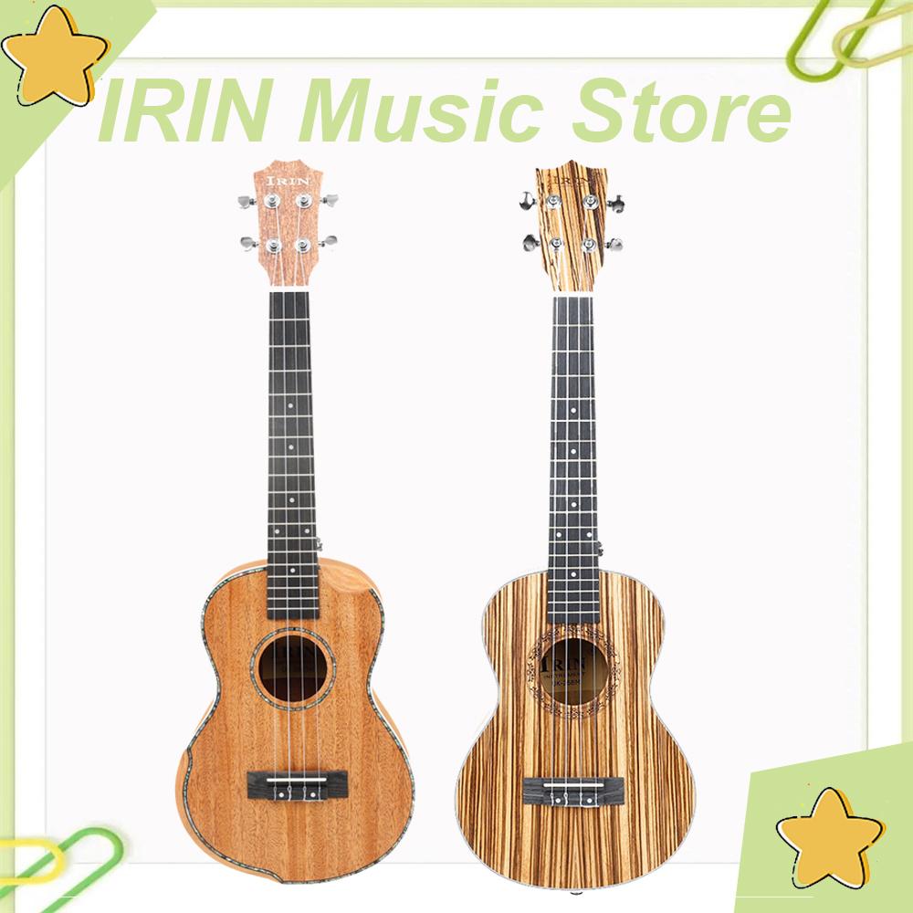 IRIN 26 Inch Ukulele 4 Strings Hawaiian Guitar Mahogany/Zebra Wood Mini Guitarra with Bag Strings Ukulele Guitar Accessories