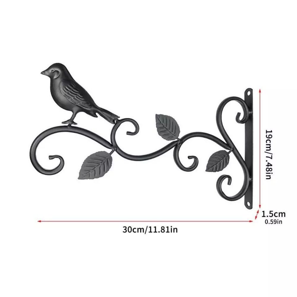 Black Garden Plant Hanger Hook Iron Flower Pot Hook Holder Durable Wall Mounted Plant Hanger