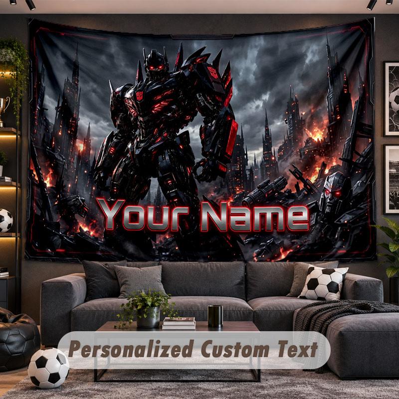 Wall Hanging Tapestry Custom NameTransformers Pattern Personalized Printed Fabric Wall Decor