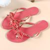 Fashion Flip-flops Women's 2025 Summer Jelly  Pvc Sandals Caregiver Shoes Women's Flats Womens Affordable Knot Fashion Plastic Slippers