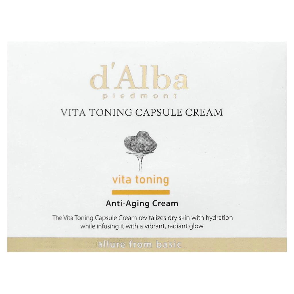 d'Alba Vita Toning Capsule Cream, Anti-aging Cream, 55g (1.94oz)