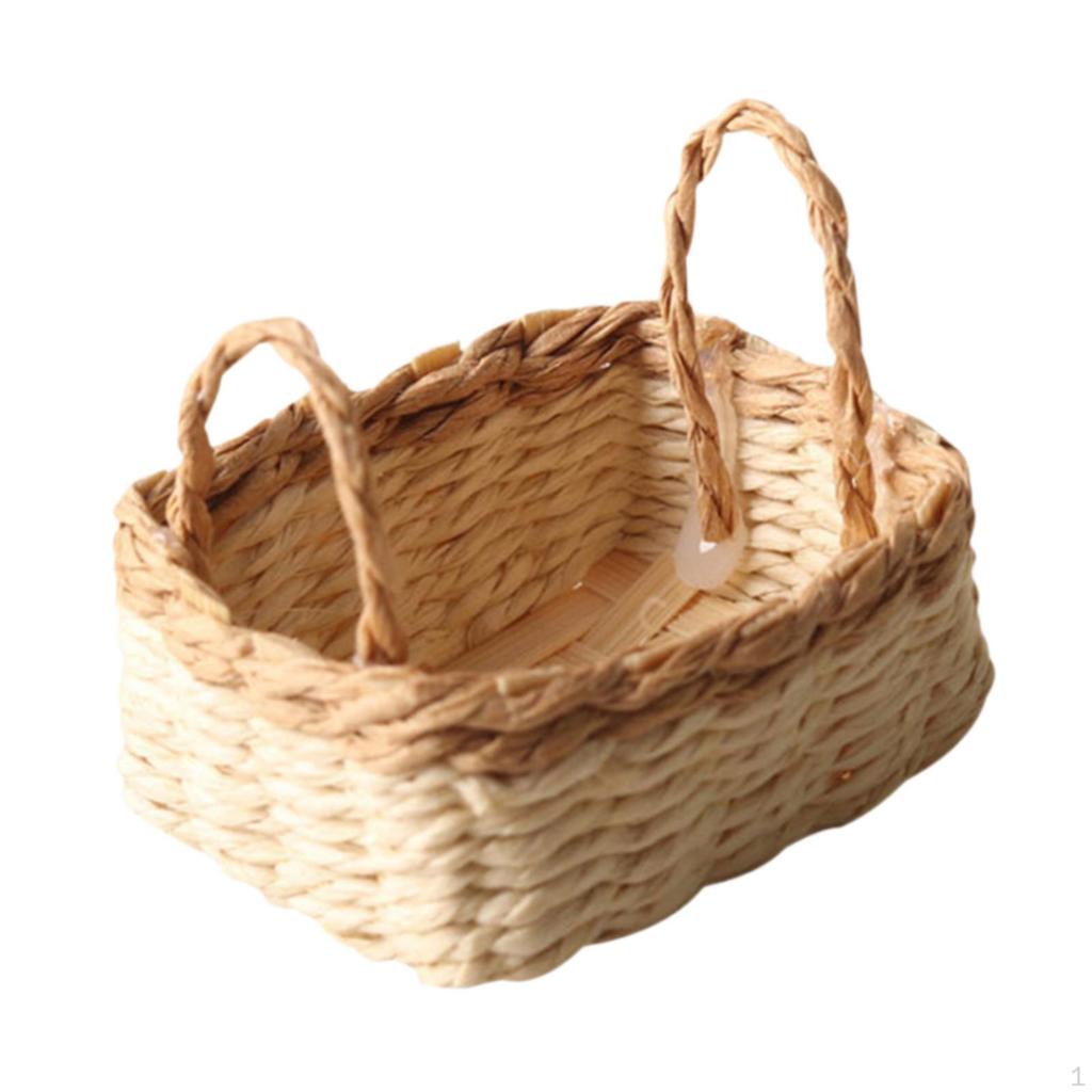 1/12 Dollhouse Accessory Storage Basket for DIY Kitchen Decor