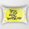 Yellow Geometric Rectangle Pillow Decorative Pillowcase Living Room Cushion Cover Simple Fashion Home Accessories