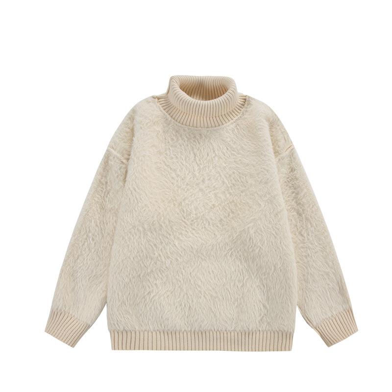 

Водолазка для мужчин на осень и зиму, бархатная рубашка большого размера, модная внутренняя одежда, свободный вязаный свитер в гонконгском стиле. 2XL