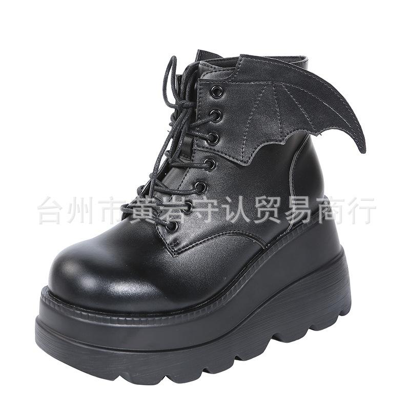 

Новые женские ботинки-маффины и ботинки Мартина на толстой подошве, больших размеров, из лакированной кожи 43