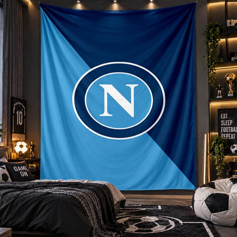 Wall Hanging Tapestry Napoli FC Print Cloth for Living Room Bedroom Home Decor