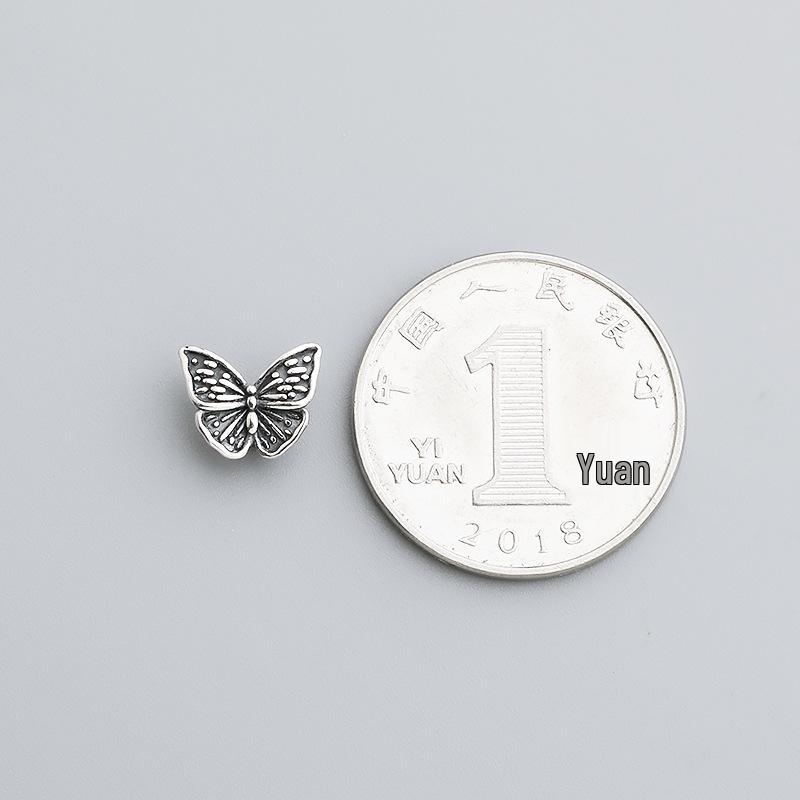 S925 Sterling Silver Butterfly Spacer Beads for DIY Necklace and Bracelet Crafting