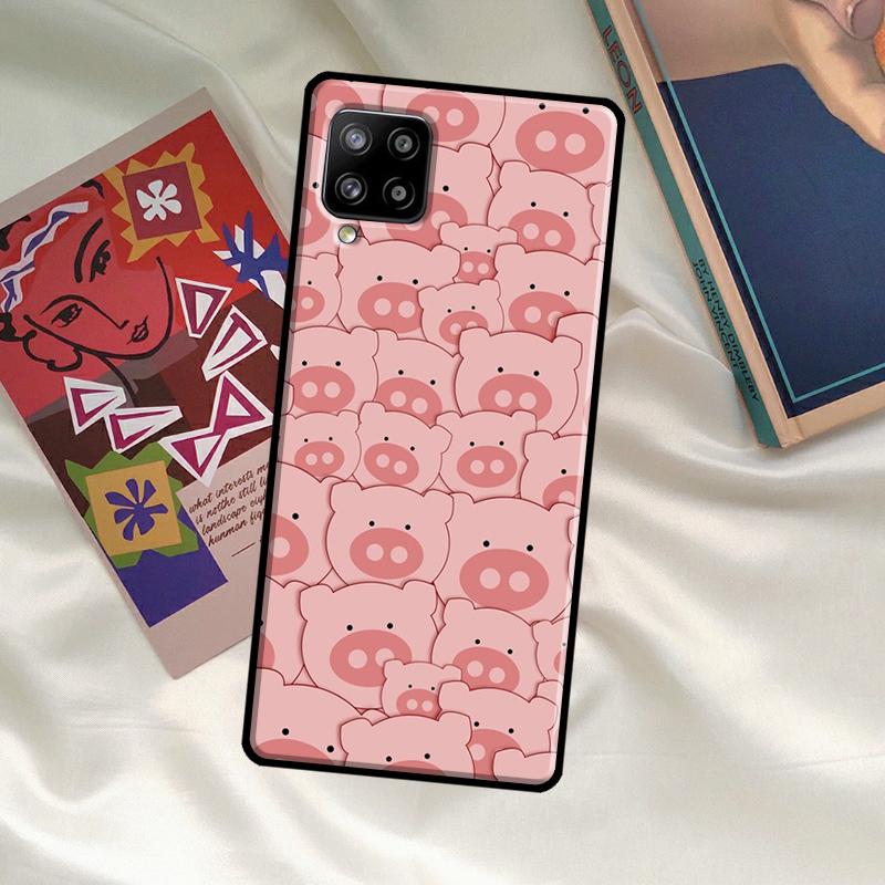 Cute Pink Pig Case For Samsung Galaxy A06 A16 A56 A36 A26 A54 A34 A14 A52 A32 A12 A13 A33 A53 A15 A35 A55 Samsung A33 5G