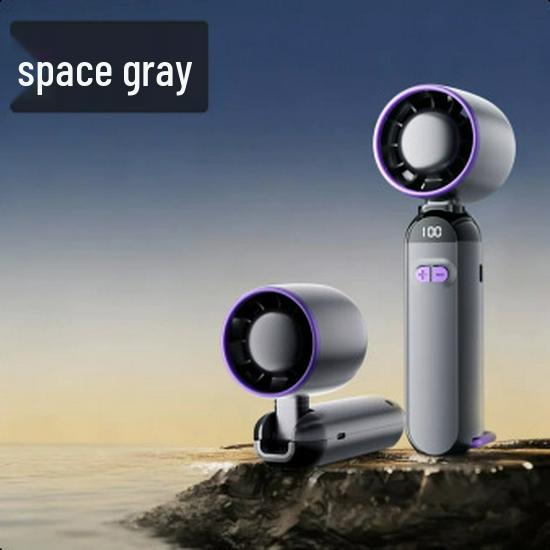 2026 USB Rechargeable Portable Mini Foldable Fan with Digital Display and Turbine Power Handheld Fan