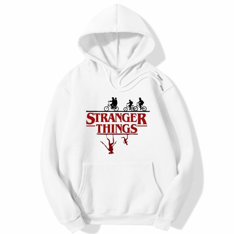 Stranger Things Print Pullover Hoodie Fleece Jacket Sweatshirt Unisex Loose Warm Hooded Top