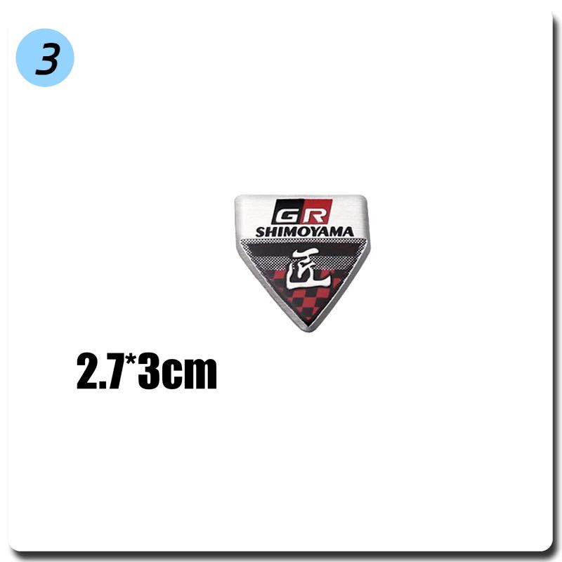 3D Aluminum GR GAZOO RACING Emblem, Auto Steering Wheel Side Body Trunk Fender Sticker for Yaris Prado Rav4 Prius