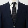 [Ogier] Men's 100% Silk Jacquard Tie, Regular Tie, Argyle Pattern, Gift, Business, Stylish, 8cm Width