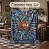 Coperta Cosmica a Tema Spaziale con Nome Personalizzato Testo Coperta Personalizzata Morbida Accogliente per Casa Divano Letto