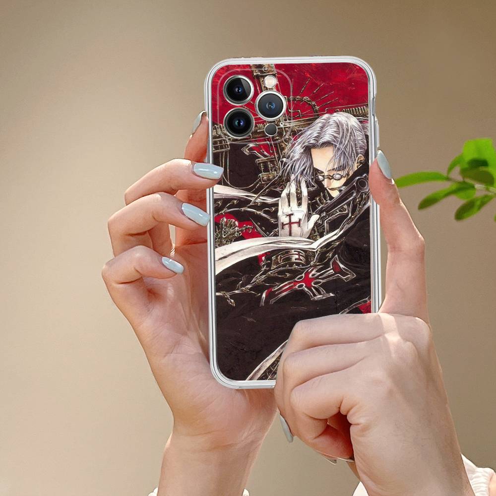 Horror Anime Hellsing For IPhone 11 12 13 14 15 16 17 Pro Max Plus 13 Mini Silicone Soft Transparent Back
