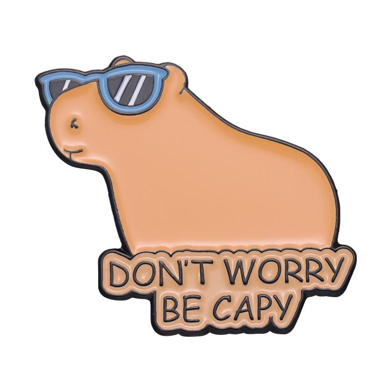 Cartoon Capybara Brooch Set: Cute Animal Series Badge from Europe & America
