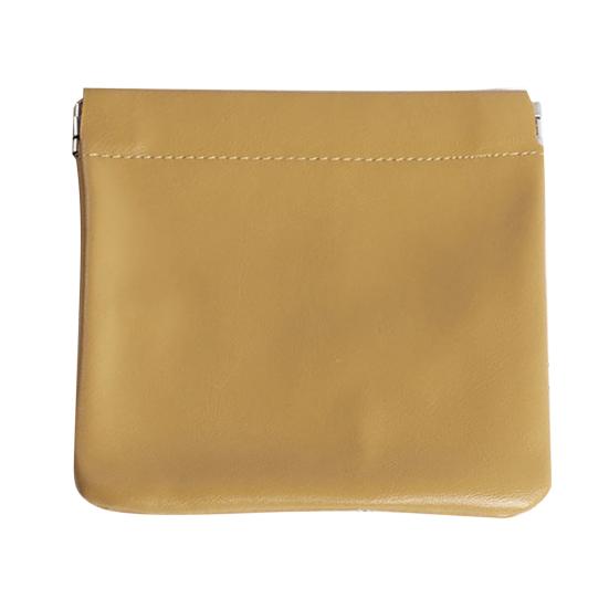 Snap Closure Pouch Faux Leather Mini Cosmetic Bag Waterproof Self-Closing Organizer Pouch for Coin