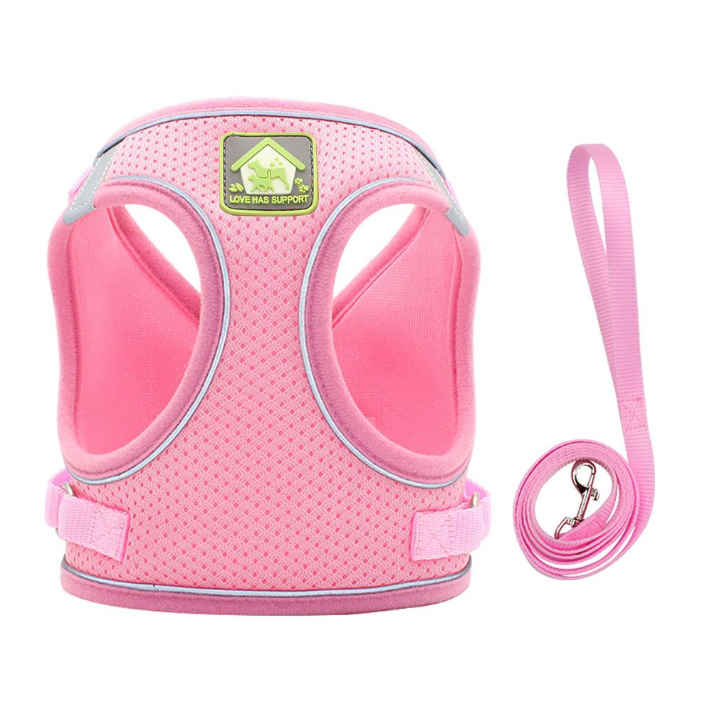 Cheap Dog Harness Vest Reflective Puppy Cat Collars Adjustable Nylon