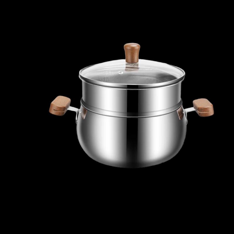 

Mini Stainless Steel Double Handle Soup Pot