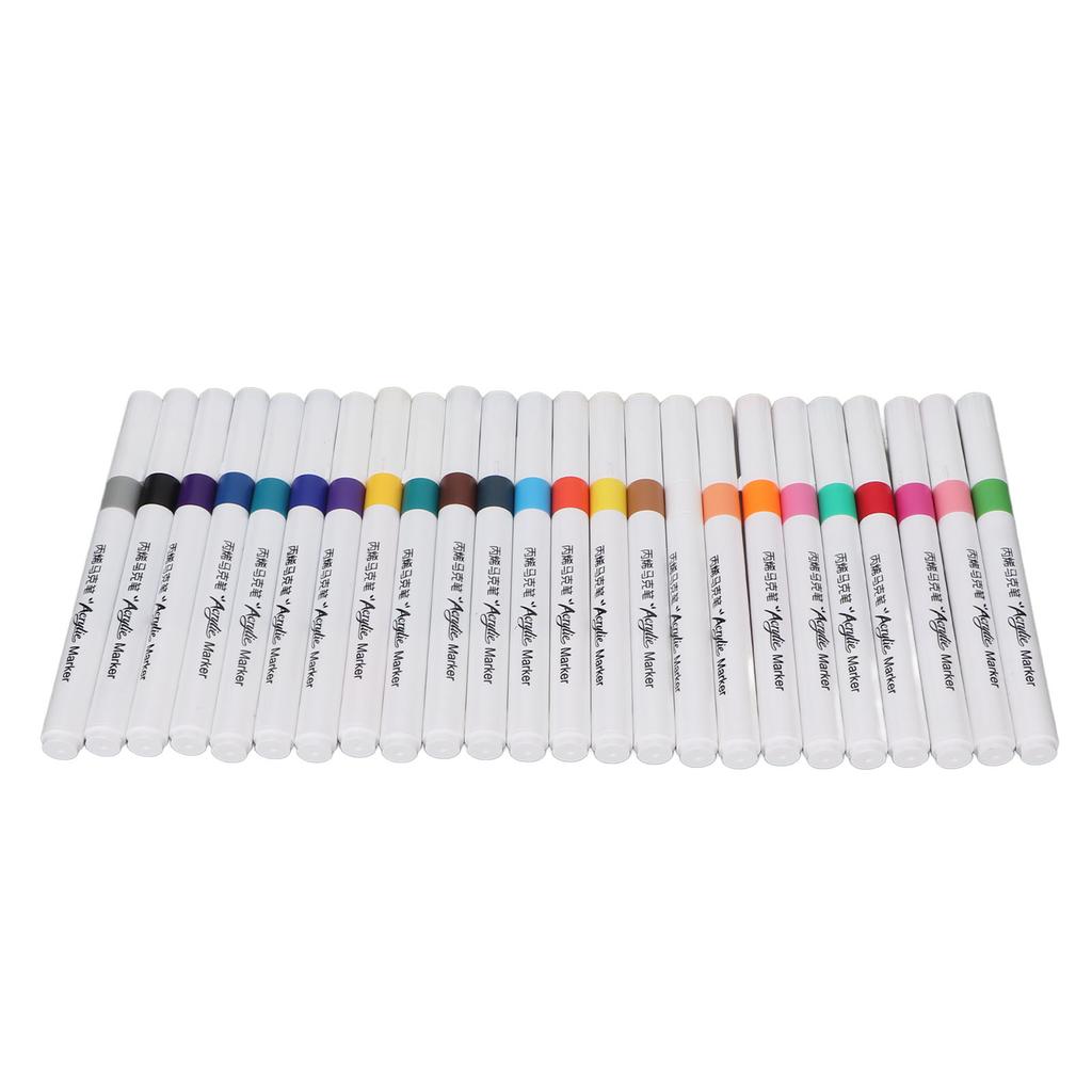 Acrylic Paint Markers Water Based Ink Waterproof High Coverage Paint Pens Paint Markers for DIY