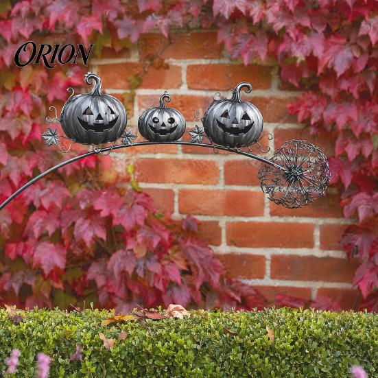 Outdoor Halloween Decorations Ghost Garden Stake, Rustic Yard Art Decor with Dandelion Accent, Unique for Metal Sculpture Lawn Patio Flower