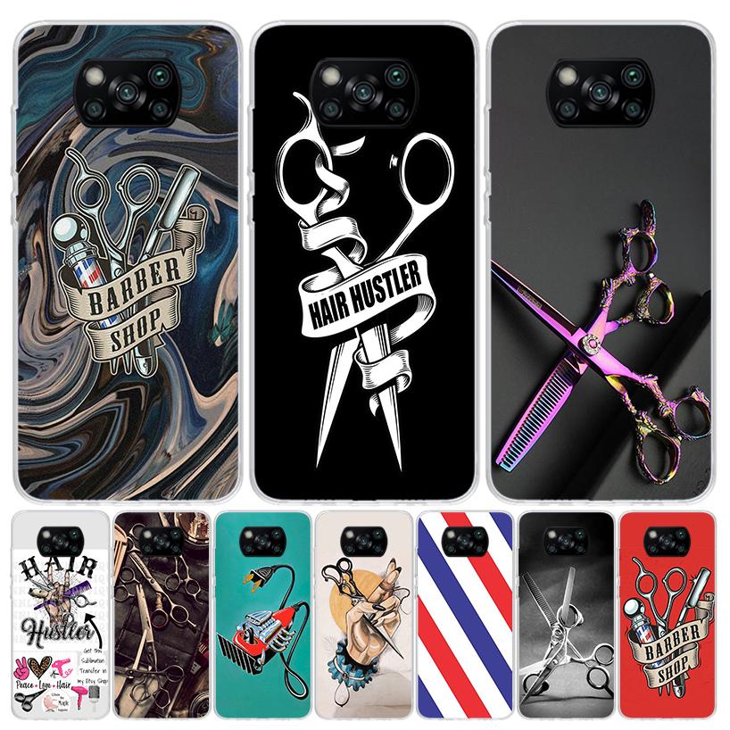 Hair Stylist Scissors Brush Phone Case For Xiaomi Poco X6 X5 X7 X4 X3 Nfc F6 F5 Pro F4 Gt F3 M5 M5S M4 M3 Art Customized Coque X