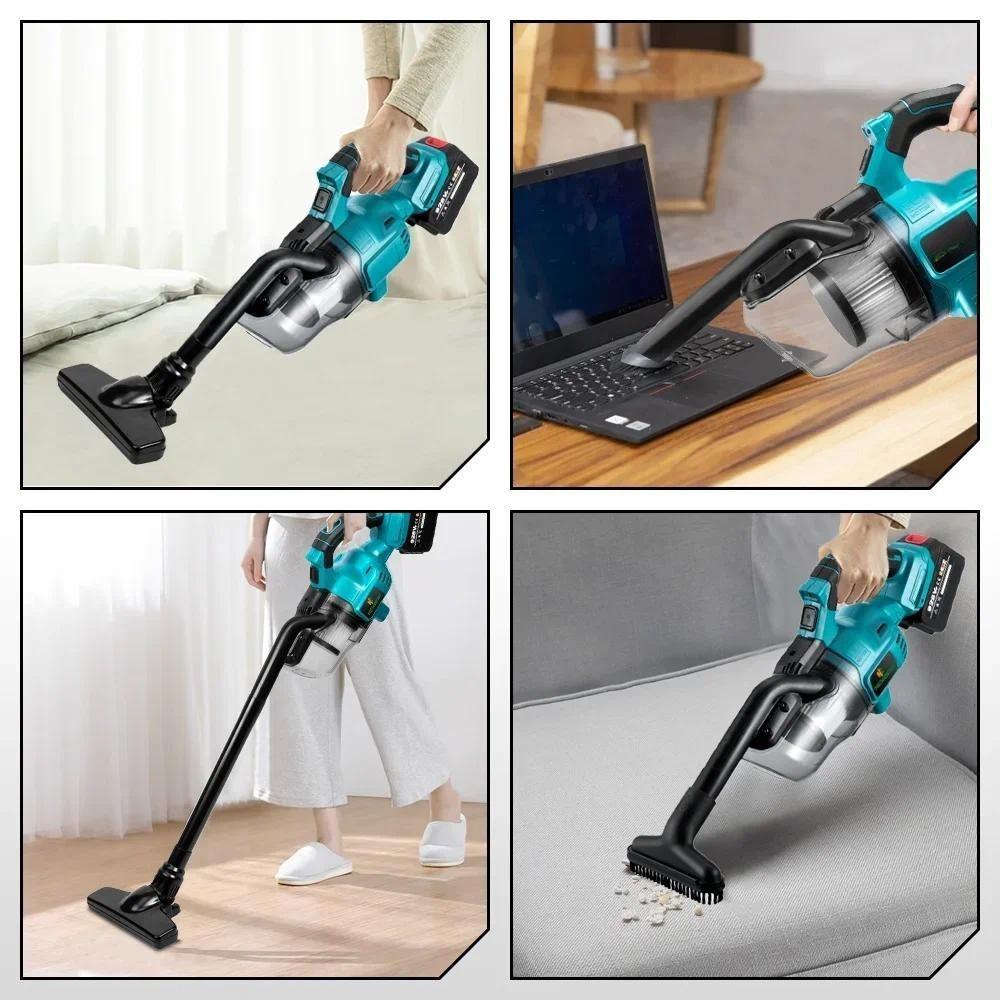 Cordless Handheld Electric Vacuum Cleaner 1000W Powerful Dust Blower Rechargeable Household Indoor Cleaning Power Tools