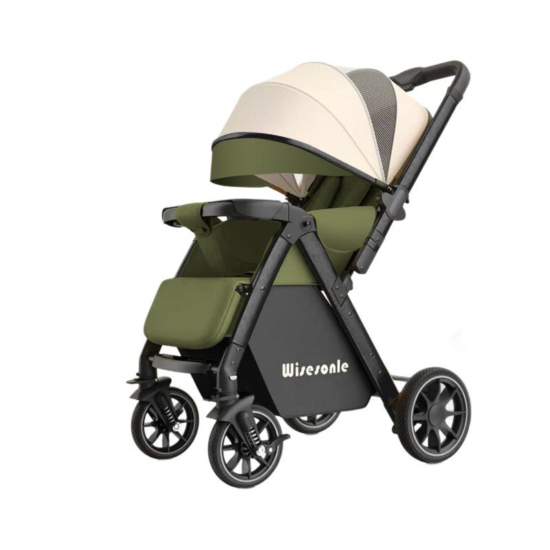 Reversible Baby Stroller: Sit & Lie, Foldable, Lightweight, High Landscape, 0-3 Years, Baby Carriage.